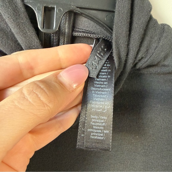 Skims Cotton Jersey Turtleneck Long Sleeve Top Soot Black S - Picture 5 of 9